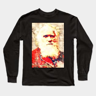 Charles Darwin Pop Art Long Sleeve T-Shirt